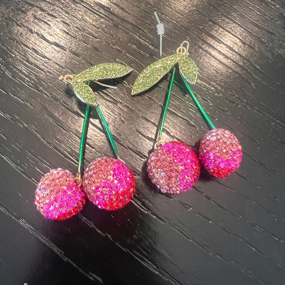 Sparkling Cherry Earrings